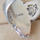Carolyn Pollack Relios Sterling Silver Turquoise Floral Scroll  Ring Sz 8 5
