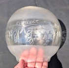 Antique Gas Light Globe Glass Lamp Shade Etched Grapes Vines Frosted 4  Fitters