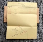 Vintage 1930s First National Bank Envelope   Check Lot   Ledger   Canceled Check