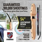 54   Recurve Bow And Arrow Set For Adults 30 40 Lbs  Traditional Wooden Hunting