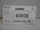 Hawaii Motorcycle Paper License Plate Aloha State June 2020 6 30 20 Honolulu