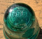 Prr Pennsylvania Railroad Green Glass Insulator  marked With A B 