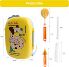 Baby Bottle Brush 6 In 1 Bottle Cleaner Brush Travel Kit With Extendable Silicon