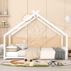 Twin Size Floor Bed With Roof   Headband For Kids  Girls  Boys metal Montesso   