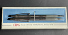 70s Cross Chrome Pen   Mechanical Pencil Set In Original Box Silver Color Vtg