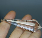 5pcs 12 Sides Natural Clear Quartz Crystal Point Pendulum  Pendant Reiki Gem