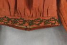 Antique Child Girl Bodice Top Red Wool Bust 18 In  Black Trim 19th C Mid 1800s 