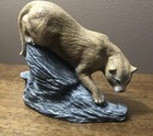 Mountain Lion Statue- Figurine  Mountain Lion On A Rock ledge- Last One
