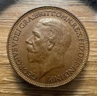 1928 Farthing Great Britain George V - Actual Coin Shown - Free Shipping Inv 180