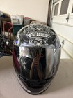 Shoei Rf 1000 Full Face Motorcycle Helmet White Dot Clear Visor Size Large