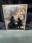 Reverse Painting Victorian Silhouette Convex Glass 4 X 5 Vintage Art Couple
