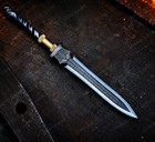 Hand Forged Hunting Spear And Fish Hunting With Leather Sheath  Camping Spear