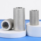 Knurled Thread Sleeve Rod Stud Stainless Steel A2 Round Connector Long Nuts
