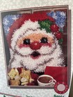 Nib Vintage Caron Christmas Santa Latch Hook Pillow Kit 12  X 12 