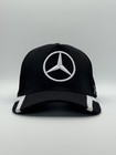 Mercedes Amg Petronas F1 Team Hat  Cap Black white Stripe