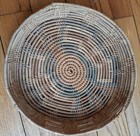 Vtg   Native American Handwoven Coil 10 x 2  Flat Basket