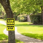Slow Down Children At Play Metal Aluminum Sign Safety Yard Fence Road Sign We   