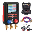Digital Manifold Gauge  Hvac Refrigerants Digital Ac Gauges Set With Rmg4db-bk