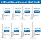 600-piece Stainless Steel Pop Rivet Assortment Kit With Washers
