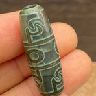 Tibetan Dzi Bead Pendant Old Agate Carved Jade Amulet Stone For Men Women