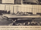 1955 Lincoln Futura Print Ad Sculpture Steel Sharklike Labratory Wheels Benson