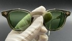 Vintage Bouton Smoke Frame   Green Lens Safety Glasses Motorcycle Steampunk Read