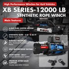X-bull Winch 14500lb 12000lb Synthetic Wired Cordless Waterproof Traile Jeep 4  4