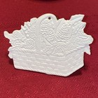 Vintage Mold Ceramic Bisque Christmas Pinecone Basket Ornament Ready To Paint