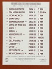 2025-2026 New Mexico State Aggies Schedule     college Basketball Sked New Card M
