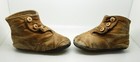 Antique Victorian Pair Of 3 Button Leather Baby Shoes
