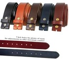 Replacement Belt Strap Genuine Full Grain Cowhide Leather With Snaps 1-1 2  Wide