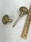 Antique Solid Brass Doorknob Repousse Shell wheat Hidden Compartment 19thc 