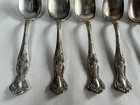 9 Pc Lot 1847 Rogers Bros Silver Plate Vintage Grape Pattern 6     Teaspoons