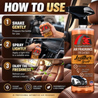 3e  Leather Scent Air Freshener   Odor Eliminator  16 Oz   3 Pack  Made In Usa