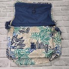 Vera Bradley 15  Messenger Laptop Shoulder Crossbody Bag  Blue Green Gray Floral