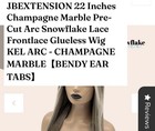 Jb Extension    kel    Champagne Gray Straight 22 In Snowflake Lace Front