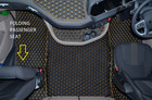 Eco Leather Floor Mats -black gold  Fit Daf  Xg   Xg     Folding Passenger Seat 