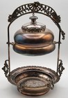 Antique Victorian Rockford Silver Quadruple Plate Mechanical Butter Dish Server