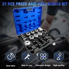 37pcs Universal Press Pull Sleeve Kit bearing Bushing Removal Installation Tool
