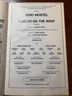 1976 Stage Program For The Fisher Theatre Zero Mostel In Fiddler On The Roof