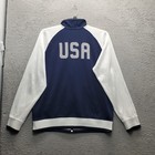 Nike Usa Soccer Jacket Men s Large Multicolor Raglan Sleeve Mock Neck Full Zip