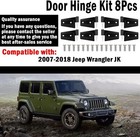 8pcs Steel Door Hinge Kit Left  right Fits 2007-2018 Jeep Wrangler Jk 55395384af