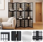 Room Divider W  Shelves 66 9-inch Tall Japanese Shoji Style Wood Screen W 