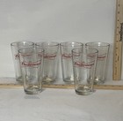 Classic Budweiser  King Of Beers  Pint Bar Glasses  Set Of 6  
