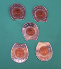  keep Me And Never Go Broke   1967 Lincoln Encased Cent Good Luck Token Lot Of 5