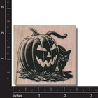 New Rubber Stamp  Cat   Jack O Lantern  Halloween  Pumpkin  Spooky Halloween Cat