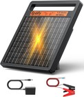 45 Miles 1 2j Solar Electric Fence Charger With Alarm  8 W Solar Panel Energizer