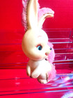 Vtg 50-60s Easter Unlimited Bunny Rabbit Rubber Pink Fur Anthropomorphic Kitschy