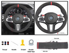 Bmw Steering Wheel Cover Black Alcantara Hand-stitched Suede For G20 G80 M340i