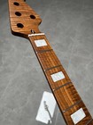 Stainless 5strings Satin 20frets Diy Roasting Flame Maple Jazz Bass Guitar Neck